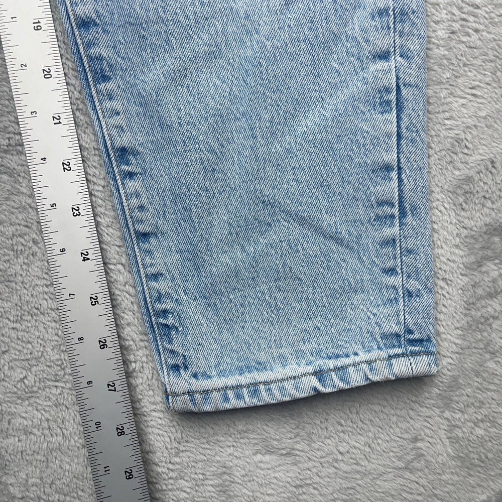 Good American High Rise Straight Leg Jeans Light Wash Denim Size 0 25 - Picture 3 of 9